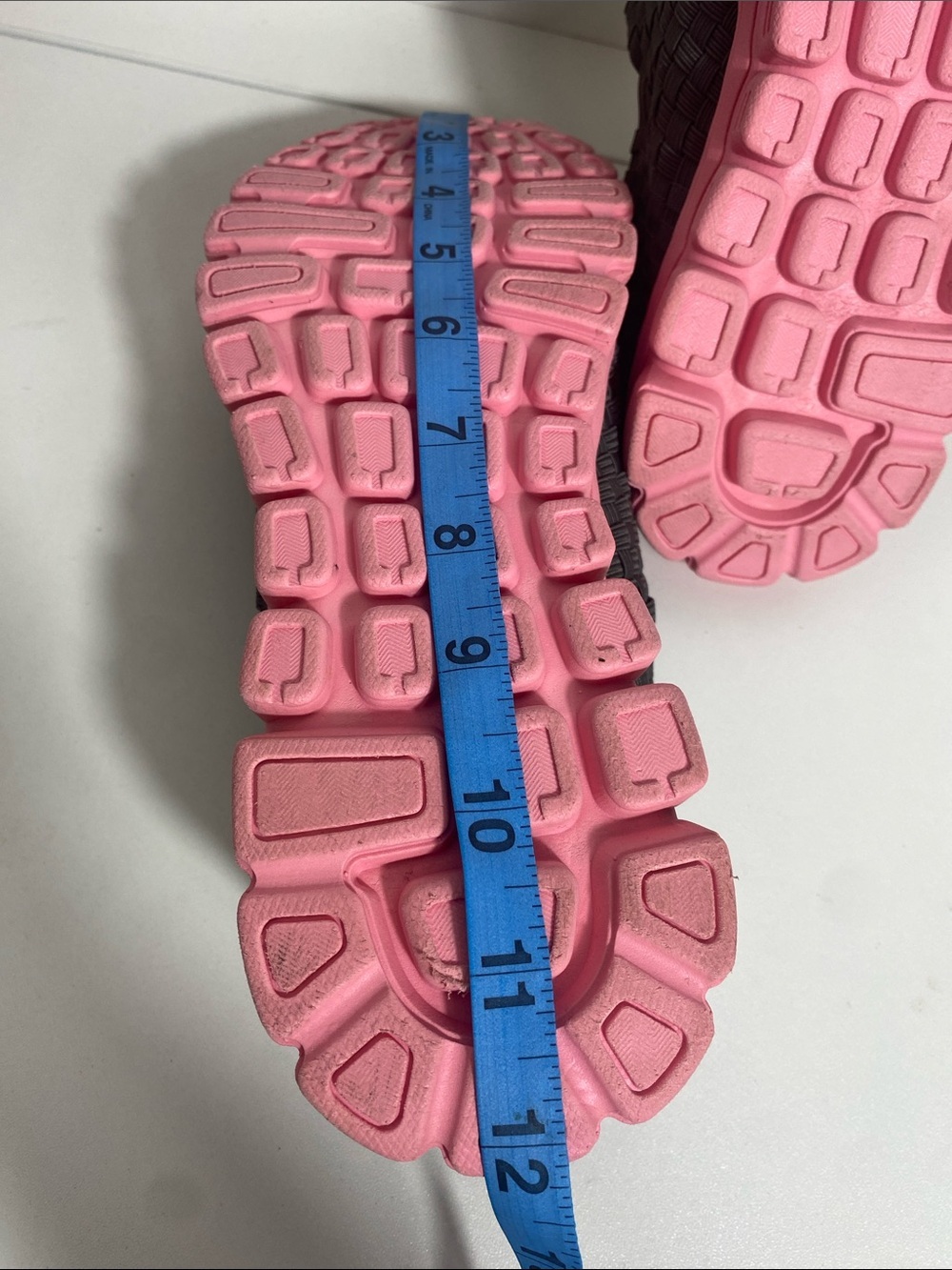 Zee Alexis Gray Woven Slip-On Sneakers with Pink Accents Size 10 - Picture 12 of 16